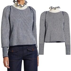 See by Chloe Wool Blend Stripe Turtleneck